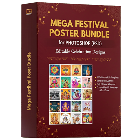 MEGA FESTIVAL POSTER BUNDLE FOR PHOTOSHOP (PSD) – EDITABLE CELEBRATION DESIGNS